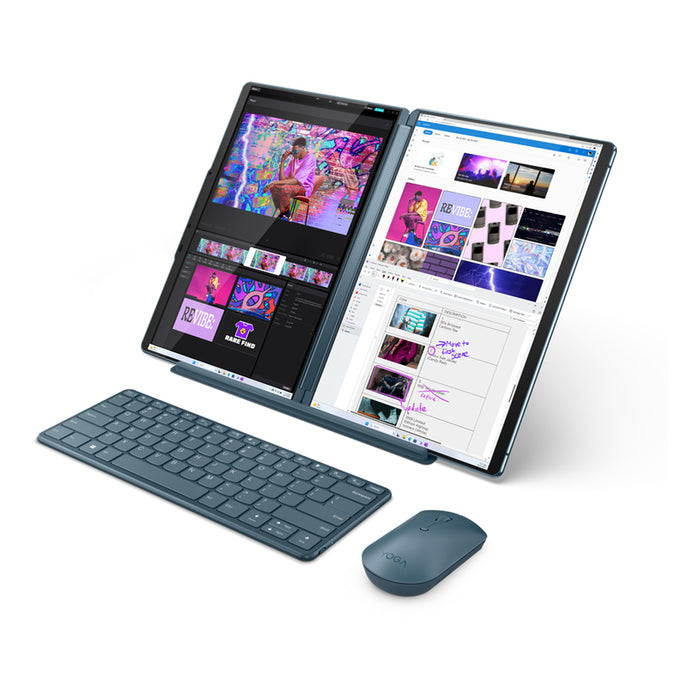 Ултрабук LENOVO YOGA BOOK 9 13IMU9 83FF001YRM 13.3 ", INTEL CORE ULTRA 7 155U, RAM 32 GB, SSD 1000 GB, INTEL UHD GRAPHICS, WINDOWS 11, TIDAL TEAL