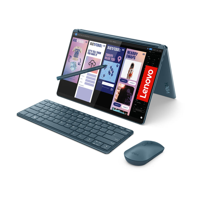 Ултрабук LENOVO YOGA BOOK 9 13IMU9 83FF001YRM 13.3 ", INTEL CORE ULTRA 7 155U, RAM 32 GB, SSD 1000 GB, INTEL UHD GRAPHICS, WINDOWS 11, TIDAL TEAL