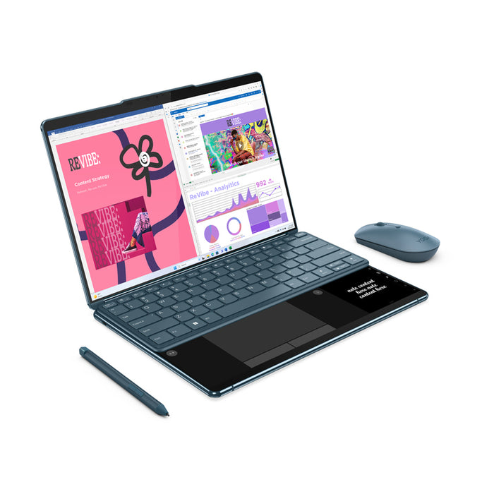 Ултрабук LENOVO YOGA BOOK 9 13IMU9 83FF001YRM 13.3 ", INTEL CORE ULTRA 7 155U, RAM 32 GB, SSD 1000 GB, INTEL UHD GRAPHICS, WINDOWS 11, TIDAL TEAL
