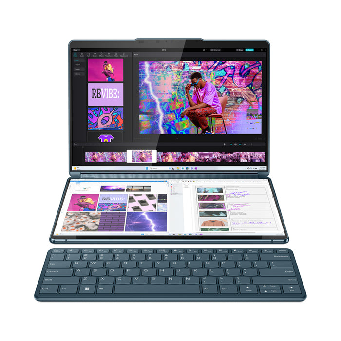 Ултрабук LENOVO YOGA BOOK 9 13IMU9 83FF001YRM 13.3 ", INTEL CORE ULTRA 7 155U, RAM 32 GB, SSD 1000 GB, INTEL UHD GRAPHICS, WINDOWS 11, TIDAL TEAL