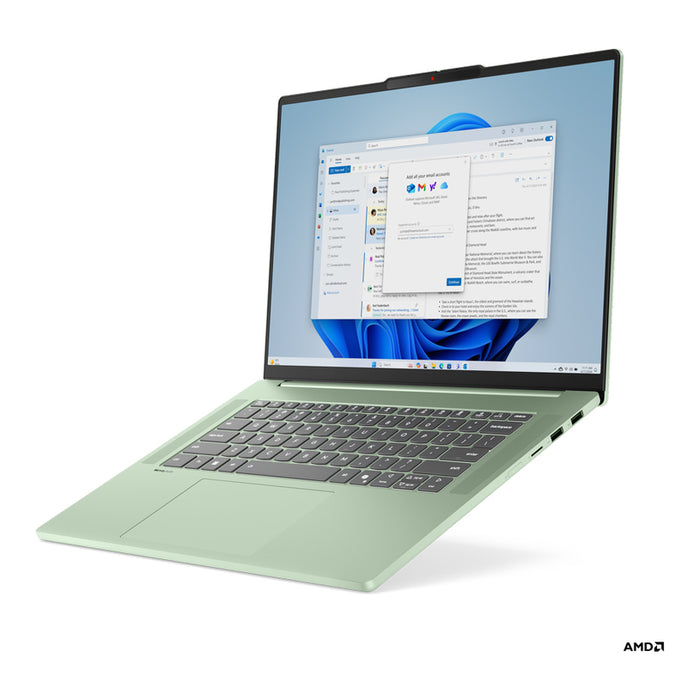 Лаптоп LENOVO IdeaPad Slim 5 15ARP10 83J30053BM 15.1 ", AMD RYZEN 7 7735HS, RAM 16 GB, SSD 512 GB, AMD RADEON 680M GRAPHICS, WINDOWS 11, SEAFOAM GREEN