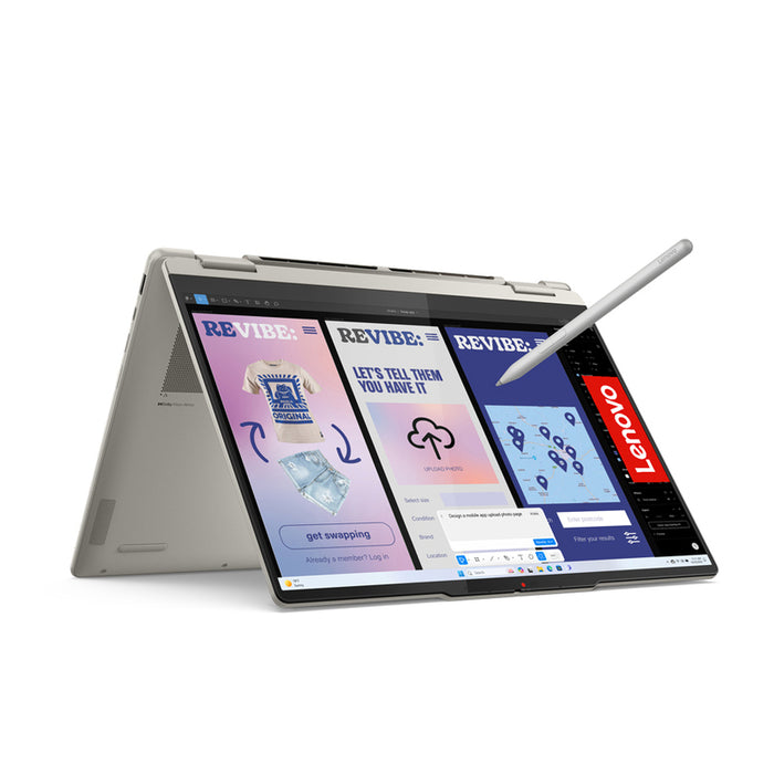 LENOVO Yoga 7 2-в-1 Intel Core Ultra 7 258V 14-инчов 2.8K OLED 500N сензорен екран 32GB DDR5 1TB W11H Seashell + писалка
