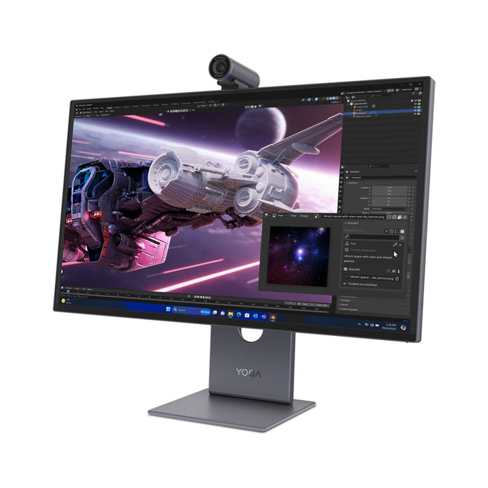Монитор LENOVO Y. PRO 27UD-10 67E5RAC2EU 0.152 мм, 178°/178°, QD-OLED, 26.5 ", 67.3 см, 3840x2160, 120.00 Hz, 0.03 ms, HDMI, DisplayPort, USB-C, ECLIPSE BLACK