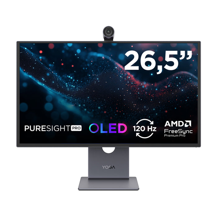 Монитор LENOVO Y. PRO 27UD-10 67E5RAC2EU 0.152 мм, 178°/178°, QD-OLED, 26.5 ", 67.3 см, 3840x2160, 120.00 Hz, 0.03 ms, HDMI, DisplayPort, USB-C, ECLIPSE BLACK