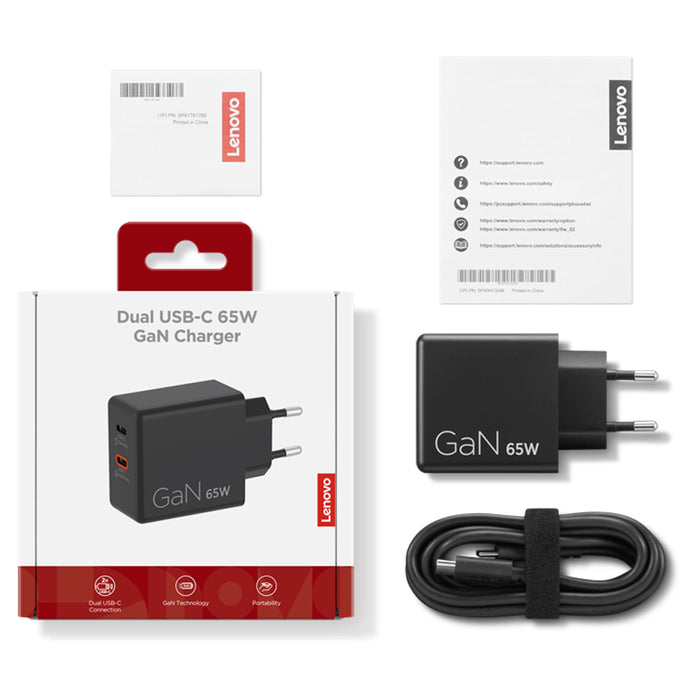 Зарядно устройство за лаптоп LENOVO DUAL USB-C 65W G0A6065BEU