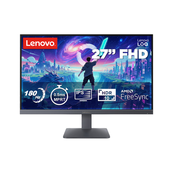 Монитор LENOVO LOQ 27Q-10 0.233 мм, 178°/178°, IPS, 27.0 ", 68.6 см, 2560x1440, 180.00 Hz, HDMI, DisplayPort, LUNAR GREY
