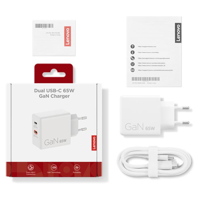 Зарядно устройство за лаптоп LENOVO DUAL USB-C 65W G0A6065WEU