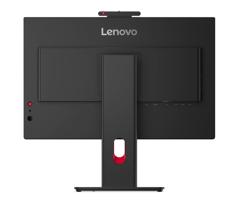 Lenovo ThinkVision T27QD-4v 27", IPS, WLED, 2560x1440, 16:9, 4ms, 48Hz - 120Hz, 350 cd/m2, 1500:1, уеб камера (5MP, IR+RGB), микрофон, високоговорители 5Wx2, HDMI, DP, USB хъб, RJ45, накланяне, завъртане, стойка с регулиране на височината