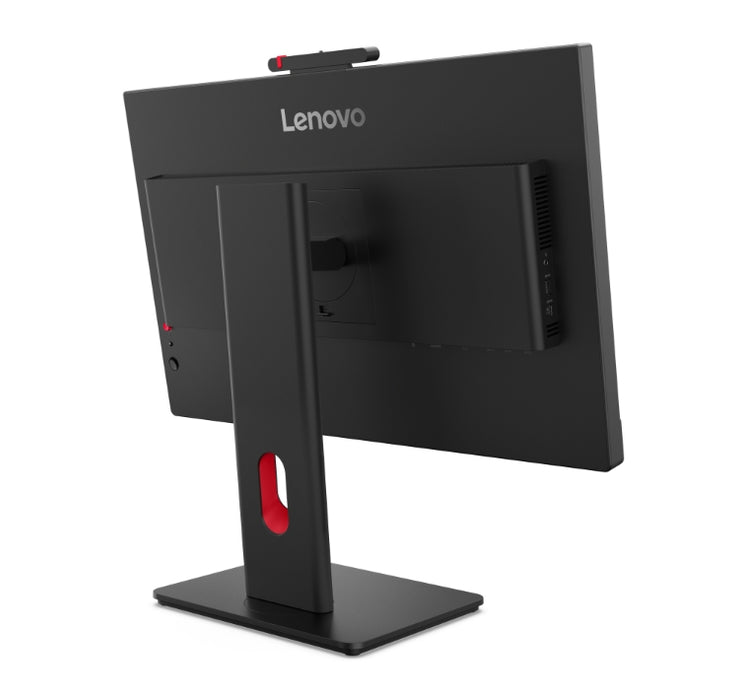 Lenovo ThinkVision T27QD-4v 27", IPS, WLED, 2560x1440, 16:9, 4ms, 48Hz - 120Hz, 350 cd/m2, 1500:1, уеб камера (5MP, IR+RGB), микрофон, високоговорители 5Wx2, HDMI, DP, USB хъб, RJ45, накланяне, завъртане, стойка с регулиране на височината