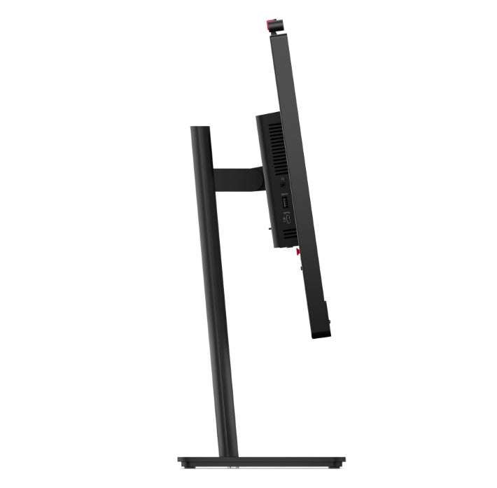 Lenovo ThinkVision T27QD-4v 27", IPS, WLED, 2560x1440, 16:9, 4ms, 48Hz - 120Hz, 350 cd/m2, 1500:1, уеб камера (5MP, IR+RGB), микрофон, високоговорители 5Wx2, HDMI, DP, USB хъб, RJ45, накланяне, завъртане, стойка с регулиране на височината