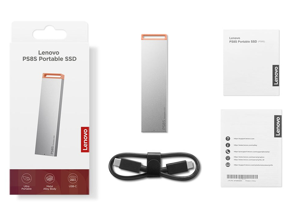 Външен SSD диск Lenovo 4XB1T88413 2 TB USB Type-C 3.2 Gen 2 (3.1 Gen 2) Сив