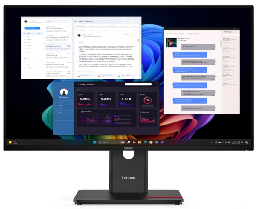 Монитор Lenovo - ThinkVision T27ud-40, 27'', 4K, IPS, Anti-Glare