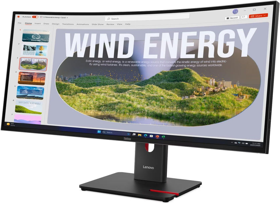 Монитор Lenovo - ThinkVision T34WD-40, 34'', UWQHD, VA, 120Hz, USB Hub