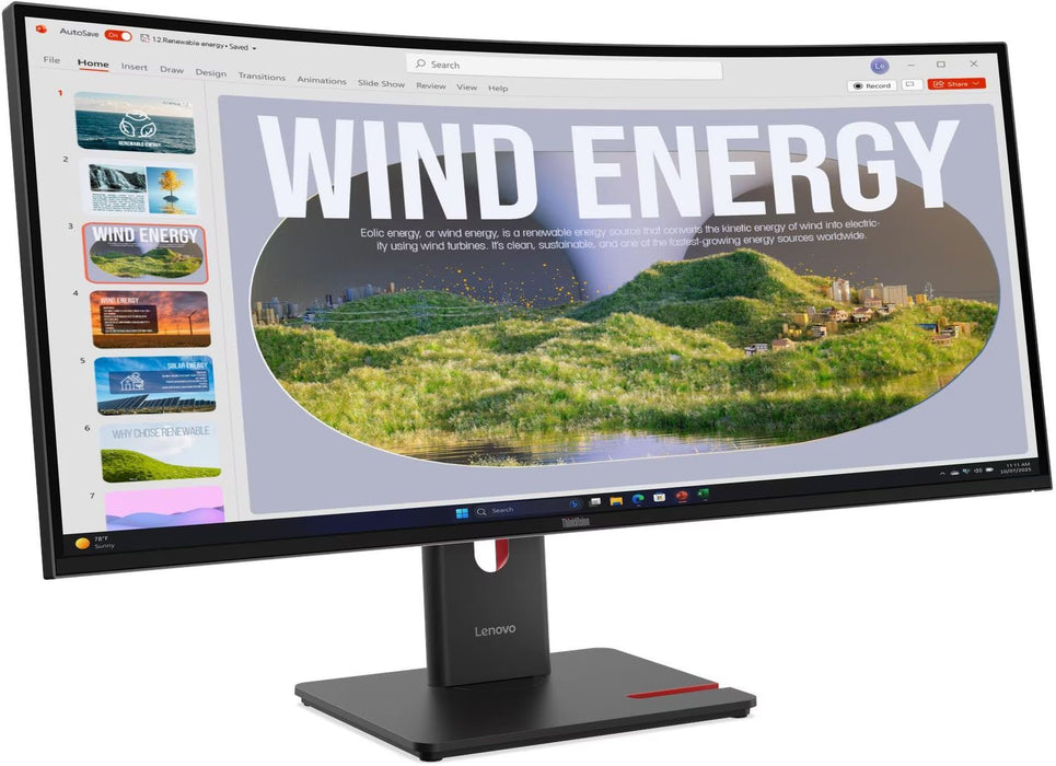 Монитор Lenovo - ThinkVision T34WD-40, 34'', UWQHD, VA, 120Hz, USB Hub