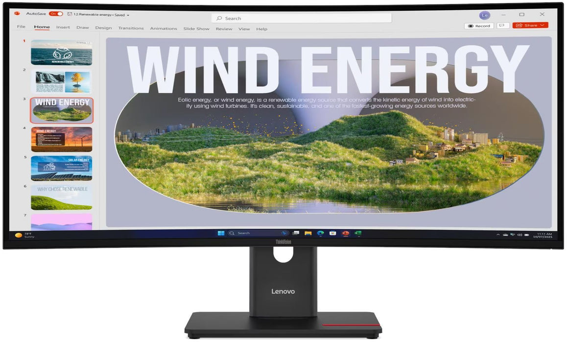 Монитор Lenovo - ThinkVision T34WD-40, 34'', UWQHD, VA, 120Hz, USB Hub