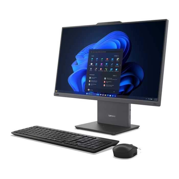 Lenovo ThinkCentre neo 50a G5 All-in-One PC, 5-то поколение Core i5-210H, 23.8" FHD IPS дисплей (250 нита), 16GB DDR5 RAM, 512GB SSD, вградена Intel графика, 5.0MP уебкамера, Windows 11 Pro, Luna Grey, 3-годишна гаранция на място