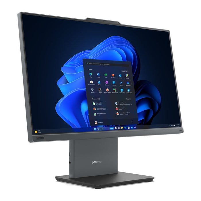 Lenovo ThinkCentre neo 50a G5 All-in-One PC, 5-то поколение Core i5-210H, 23.8" FHD IPS дисплей (250 нита), 16GB DDR5 RAM, 512GB SSD, вградена Intel графика, 5.0MP уебкамера, Windows 11 Pro, Luna Grey, 3-годишна гаранция на място