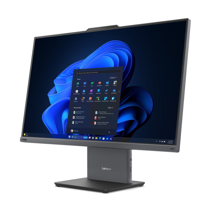 Lenovo ThinkCentre neo 50a 27 Gen 5 Intel Core 5 210H 68,6 см (27") 1920 x 1080 пиксела Тъчскрийн All-in-One PC 16 GB DDR5-SDRAM 512 GB SSD Windows 11 Pro Wi-Fi 6 (802.11ax) Сив