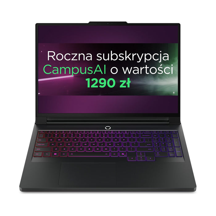 Lenovo Legion Pro 7 16AFR10H Ryzen 9 9955HX3D 16.0" WQXGA OLED 500 нита 240 Hz LBL Гланцов 64 GB DDR5 5600 SSD 2 TB GeForce RTX 5080 16 GB Камера 5.0 MP 99.9 Wh W11Pro Eclipse Черен