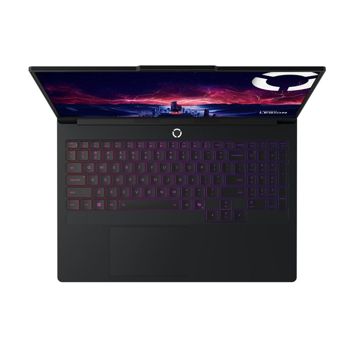 Lenovo Legion Pro 7 16AFR10H Ryzen 9 9955HX3D 16.0" WQXGA OLED 500 нита 240 Hz LBL Гланцов 64 GB DDR5 5600 SSD 2 TB GeForce RTX 5080 16 GB Камера 5.0 MP 99.9 Wh W11Pro Eclipse Черен
