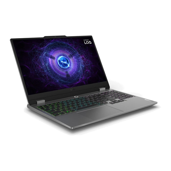 Lenovo LOQ 15IAX9 i5-12600HX 15.6" FHD IPS 300 нита 144Hz AG 16GB DDR5 4800 512GB SSD GeForce RTX 4050 6GB LAN 720p уеб камера 60Wh Win11 Luna Grey