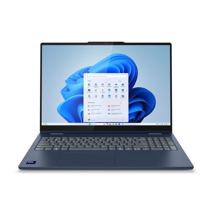 Lenovo IdeaPad 5 2-в-1 16IAL10 Intel Core Ultra 7 255U Hybrid (2-в-1) 40.6 см (16") Сензорен екран WUXGA 32 GB LPDDR5x-SDRAM 1 TB SSD Wi-Fi 6 (802.11ax) Windows 11 Home Английски Син Нов Преопакован/Преопакован