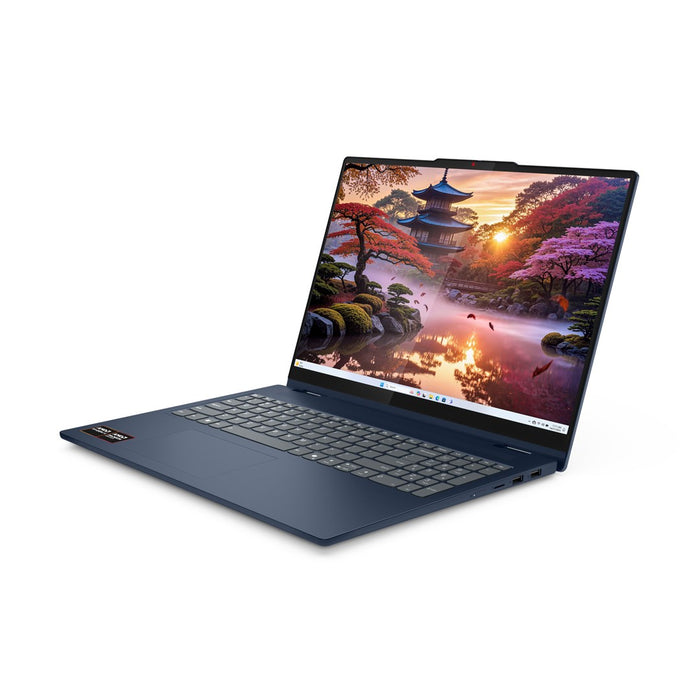 Lenovo IdeaPad 5 2-в-1 16AKP10 Copilot+ PC AMD Ryzen™ AI 7 350 Хибриден (2-в-1) 40.6 см (16") Сензорен екран WUXGA 16 GB LPDDR5x-SDRAM 1 TB SSD Wi-Fi 7 (802.11be) Windows 11 Home Английски Син Нов Преопакован/Преопакован