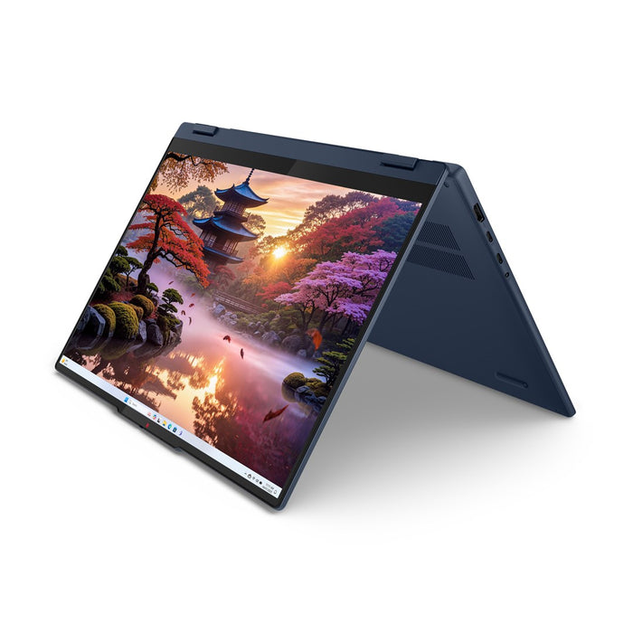 Lenovo IdeaPad 5 2-в-1 16AKP10 Copilot+ PC AMD Ryzen™ AI 7 350 Хибриден (2-в-1) 40.6 см (16") Сензорен екран WUXGA 16 GB LPDDR5x-SDRAM 1 TB SSD Wi-Fi 7 (802.11be) Windows 11 Home Английски Син Нов Преопакован/Преопакован