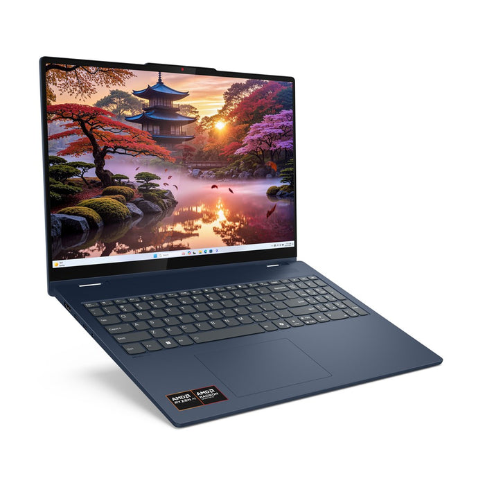 Lenovo IdeaPad 5 2-в-1 16AKP10 Copilot+ PC AMD Ryzen™ AI 7 350 Хибриден (2-в-1) 40.6 см (16") Сензорен екран WUXGA 16 GB LPDDR5x-SDRAM 1 TB SSD Wi-Fi 7 (802.11be) Windows 11 Home Английски Син Нов Преопакован/Преопакован