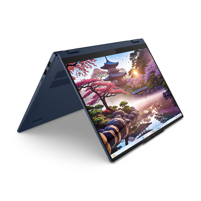 Lenovo IdeaPad 5 2-в-1 16AKP10 Copilot+ PC AMD Ryzen™ AI 7 350 Хибриден (2-в-1) 40.6 см (16") Сензорен екран WUXGA 16 GB LPDDR5x-SDRAM 1 TB SSD Wi-Fi 7 (802.11be) Windows 11 Home Английски Син Нов Преопакован/Преопакован