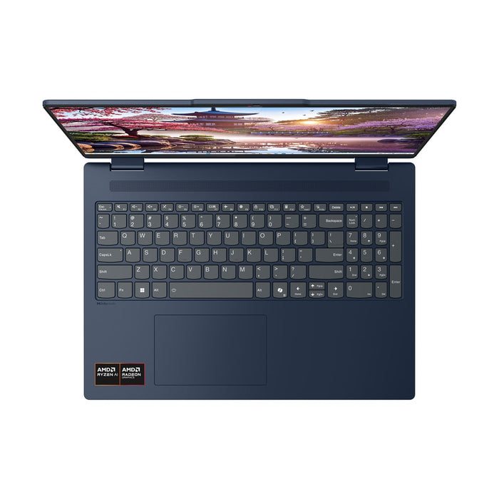 Lenovo IdeaPad 5 2-в-1 16AKP10 Copilot+ PC AMD Ryzen™ AI 7 350 Хибриден (2-в-1) 40.6 см (16") Сензорен екран WUXGA 16 GB LPDDR5x-SDRAM 1 TB SSD Wi-Fi 7 (802.11be) Windows 11 Home Английски Син Нов Преопакован/Преопакован