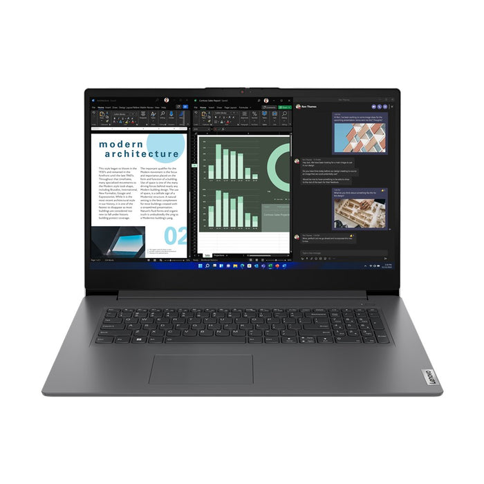 Lenovo V17 G4 IRU Intel® Core™ i7 i7-13620H лаптоп 43.9 см (17.3") Full HD 16 GB DDR4-SDRAM 512 GB SSD Wi-Fi 6 (802.11ax) Windows 11 Pro Английски Сив