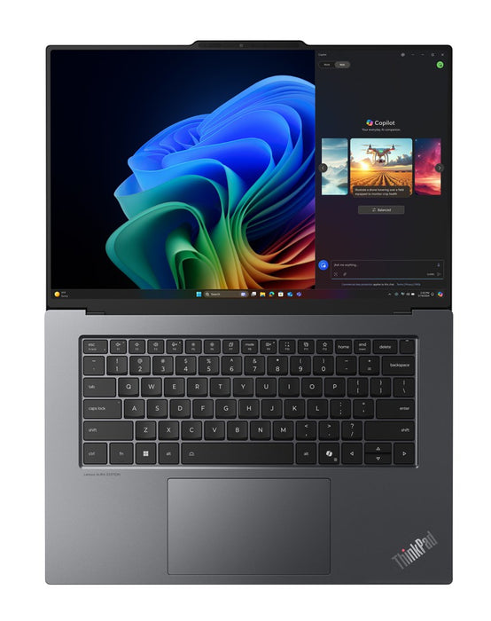 Lenovo ThinkPad X9-15 Gen 1 Copilot+ PC Лаптоп Intel Core Ultra 7 258V 38.9 см (15.3") Сензорен екран 2.8K 32 GB LPDDR5x-SDRAM 1 TB SSD Wi-Fi 7 (802.11be) Windows 11 Pro Американски английски Сив Нов, преопакован/преопакован