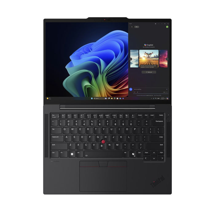 Lenovo ThinkPad T14s Gen 6 (Intel) Copilot+ PC Intel Core Ultra 7 258V Лаптоп 35.6 см (14") Сензорен екран WUXGA 32 GB LPDDR5x-SDRAM 1 TB SSD Wi-Fi 7 (802.11be) Windows 11 Pro Английски Черен
