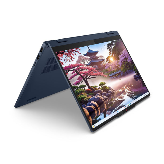 Lenovo IdeaPad 5 2-в-1 14AKP10 Copilot+ PC AMD Ryzen™ AI 7 350 Хибриден (2-в-1) 35.6 см (14") Сензорен екран WUXGA 16 GB LPDDR5x-SDRAM 1 TB SSD Wi-Fi 7 (802.11be) Windows 11 Home Английски Син Нов Преопакован/Преопакован