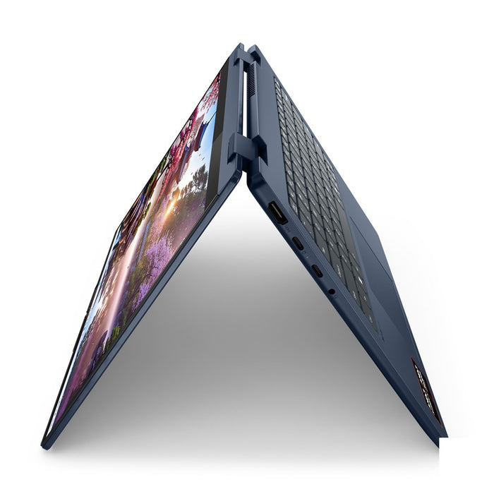 Lenovo IdeaPad 5 2-в-1 14AKP10 Copilot+ PC AMD Ryzen™ AI 7 350 Хибриден (2-в-1) 35.6 см (14") Сензорен екран WUXGA 16 GB LPDDR5x-SDRAM 1 TB SSD Wi-Fi 7 (802.11be) Windows 11 Home Английски Син Нов Преопакован/Преопакован