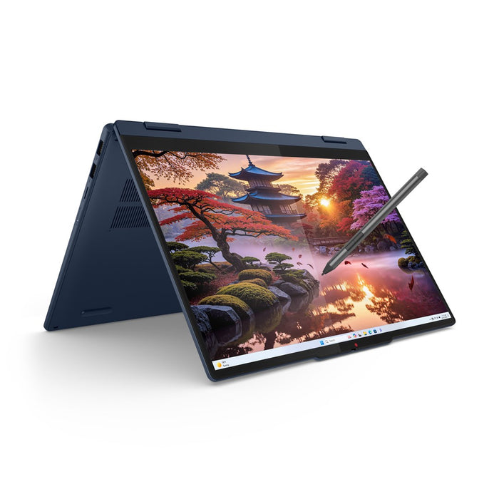 Lenovo IdeaPad 5 2-в-1 14AKP10 Copilot+ PC AMD Ryzen™ AI 7 350 Хибриден (2-в-1) 35.6 см (14") Сензорен екран WUXGA 16 GB LPDDR5x-SDRAM 1 TB SSD Wi-Fi 7 (802.11be) Windows 11 Home Английски Син Нов Преопакован/Преопакован