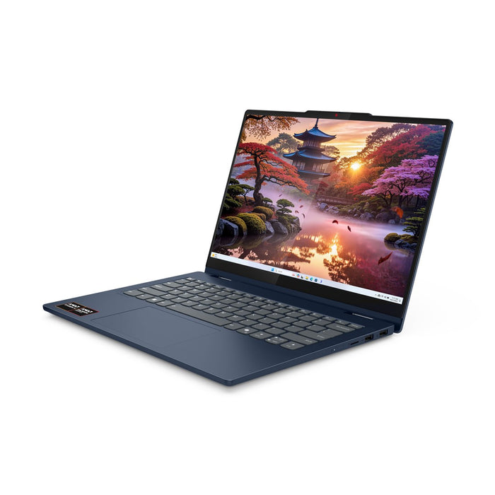 Lenovo IdeaPad 5 2-в-1 14AKP10 Copilot+ PC AMD Ryzen™ AI 7 350 Хибриден (2-в-1) 35.6 см (14") Сензорен екран WUXGA 16 GB LPDDR5x-SDRAM 1 TB SSD Wi-Fi 7 (802.11be) Windows 11 Home Английски Син Нов Преопакован/Преопакован