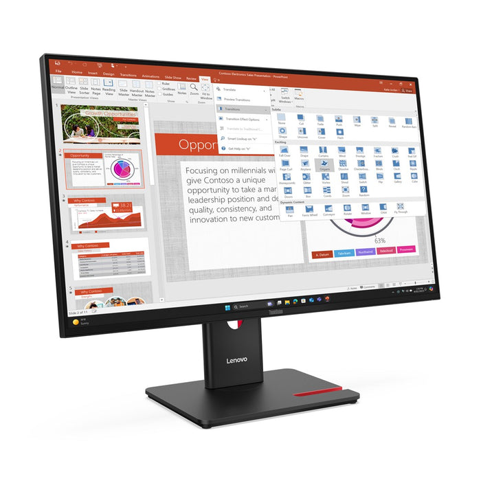 Lenovo ThinkVision T27-40 LED дисплей 68,6 cm (27") 1920 x 1080 пиксела Full HD черен