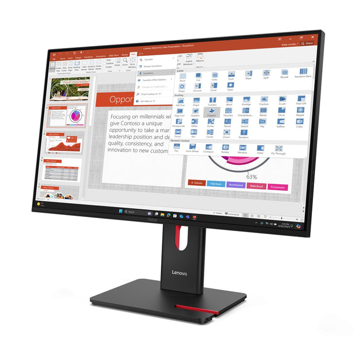 Lenovo ThinkVision T27-40 LED дисплей 68,6 cm (27") 1920 x 1080 пиксела Full HD черен
