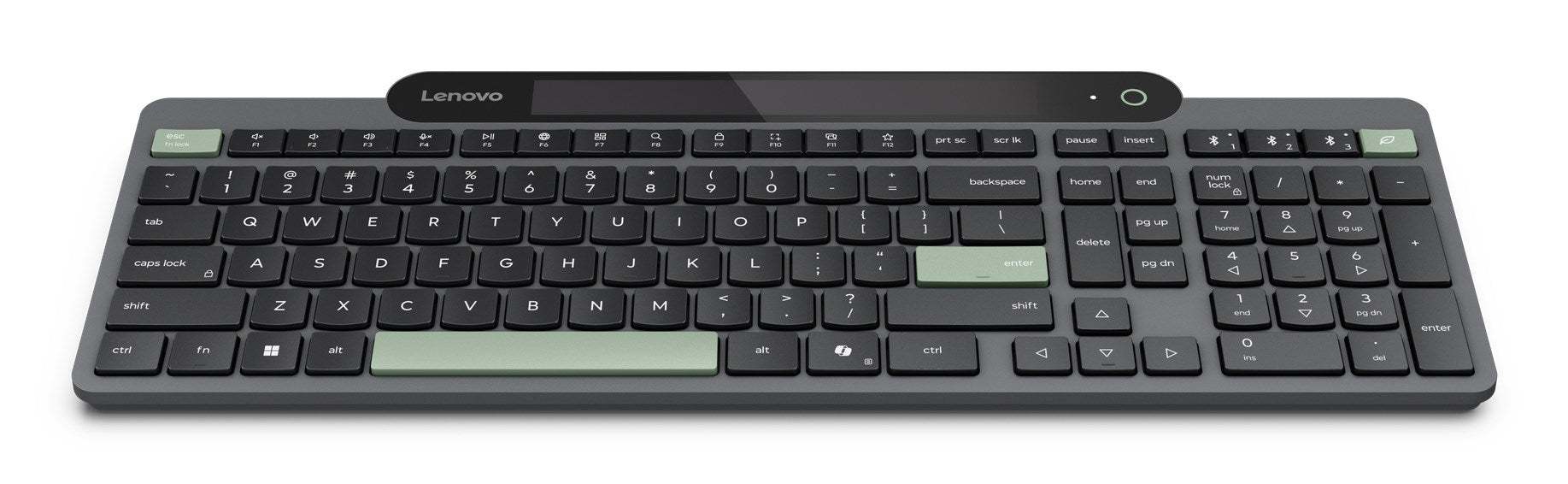 Клавиатура Lenovo 4Y41R69489 за дома/офиса, Bluetooth, американски английски, черен, зелен