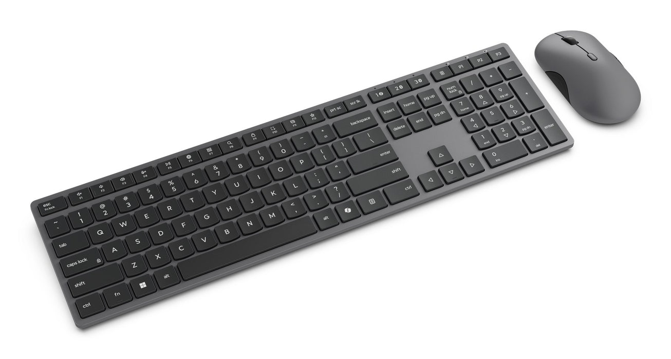 Lenovo 700 Модерна клавиатура Мишка включена Офис RF Безжична + Bluetooth Американски английски Сив