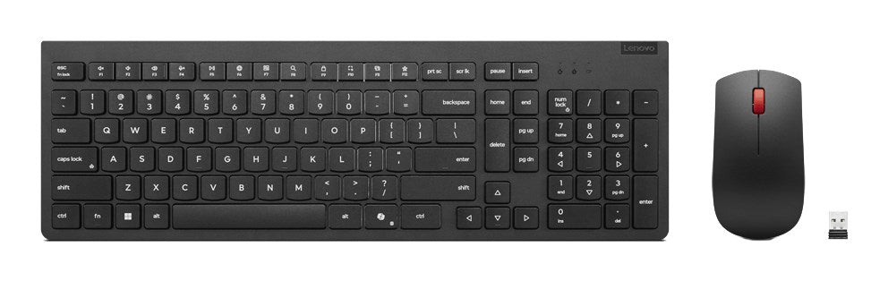 Клавиатура Lenovo 4X31R64491, мишка, включена в комплекта, офис, RF, безжична, черна