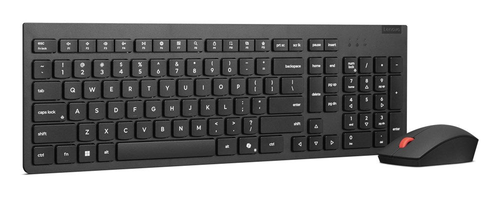 Клавиатура Lenovo 4X31R64491, мишка, включена в комплекта, офис, RF, безжична, черна