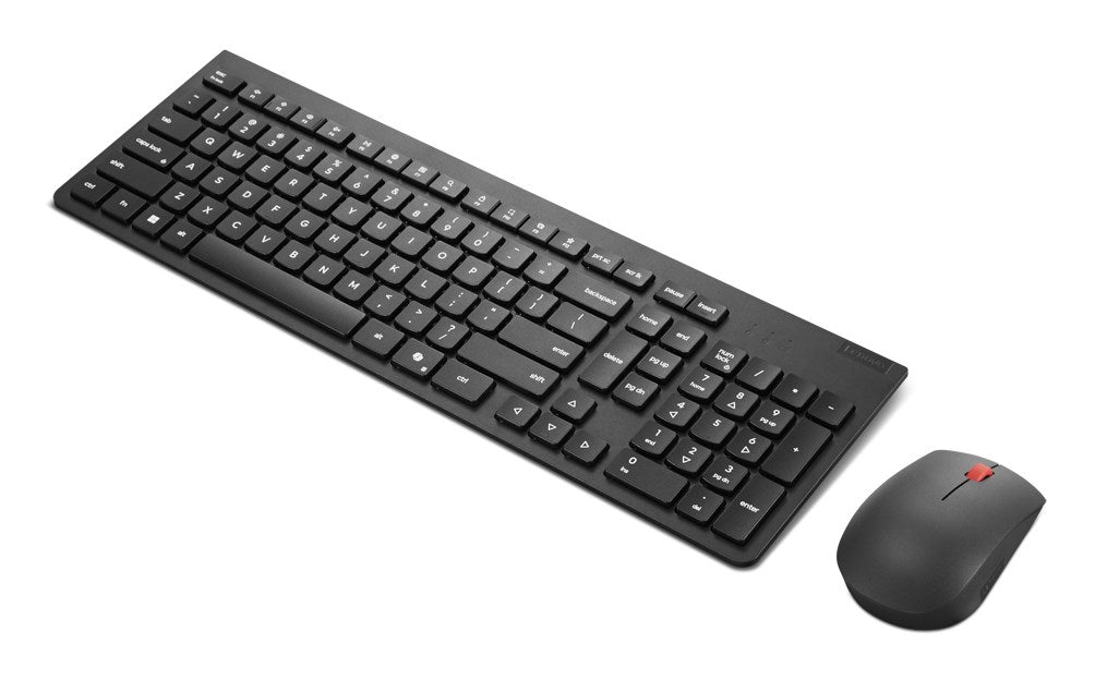 Клавиатура Lenovo 4X31R64491, мишка, включена в комплекта, офис, RF, безжична, черна