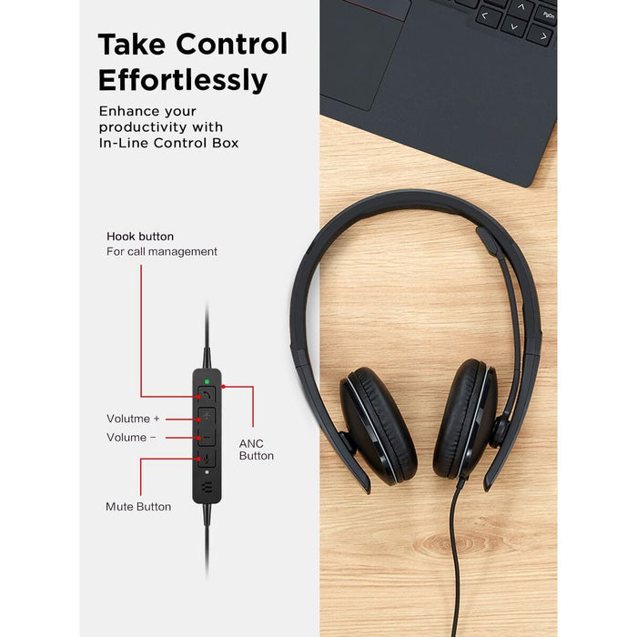 Слушалки Lenovo 4XD1M39029 Черен