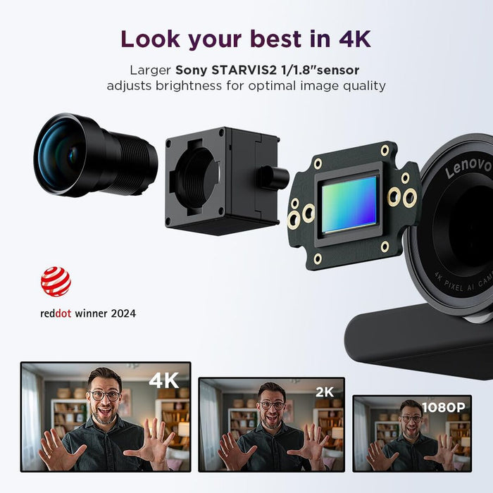 Уебкамера Lenovo 4XC1Q25245 Full HD