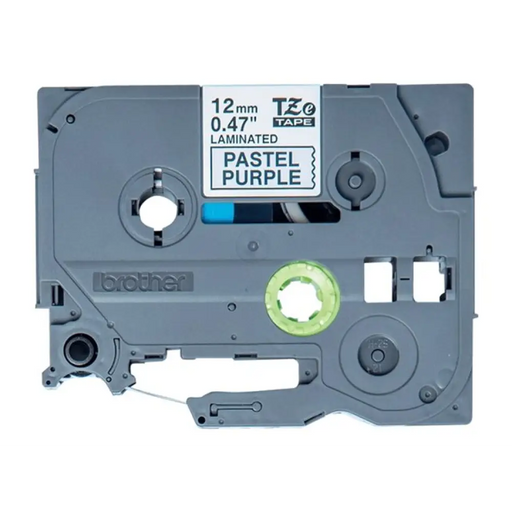 Лента BROTHER TZe-MQF31 черна/пастелно светло лилава 12мм/4м
