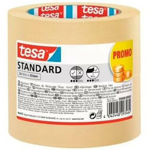 Лента маска TESA STANDARD Жълт 50 mm x 50 m 2 Части (18