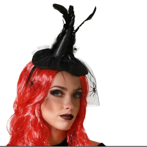 Лента за глава Шапка Вещица Halloween Пера